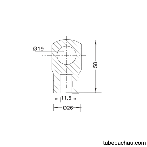 Bas Giữ Thanh Treo Gắn Kính Hafele 981.52.793