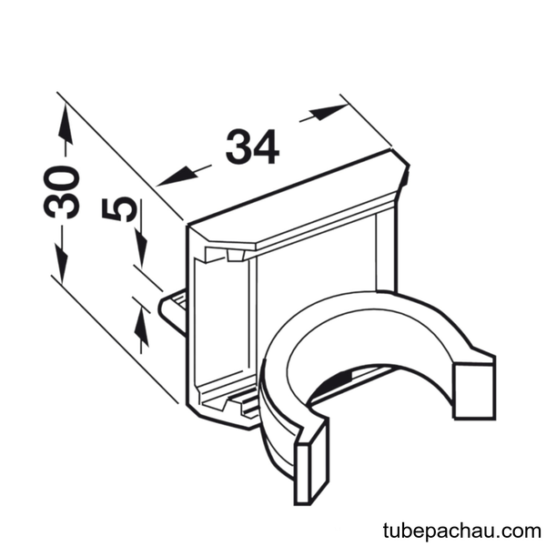 Bas Kẹp Chân Tủ Ấn Rãnh Hafele 637.45.915