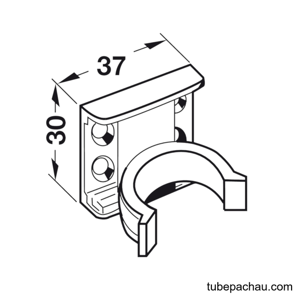 Bas Kẹp Chân Tủ Bắt Vít Hafele 637.45.906