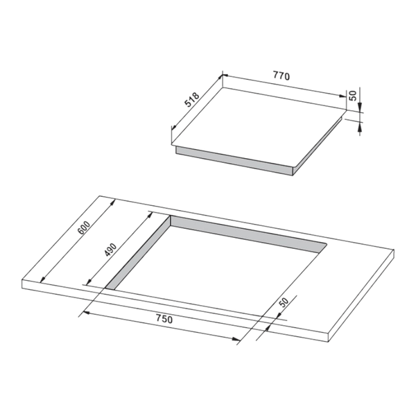 Bếp Từ Âm 3 Vùng Nấu HC-IS773EA Hafele 535.02.242