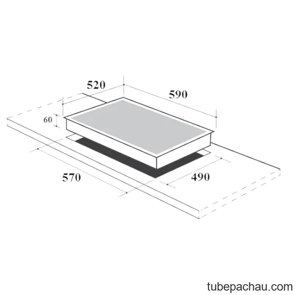 Bếp từ Canzy 3 vùng nấu CZ TL67HA lắp âm