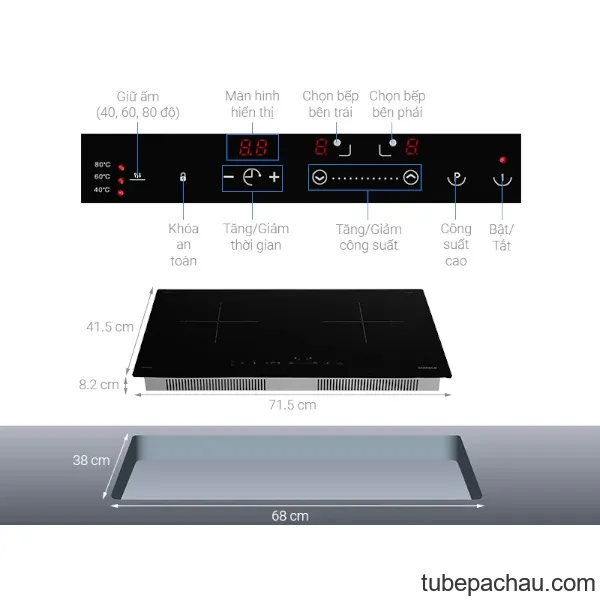 Bếp từ đôi Hafele HC-I2712A 536.61.716