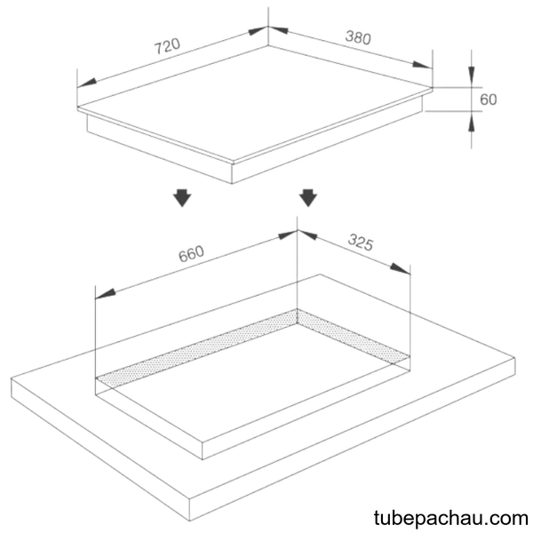 Bếp từ đôi Malloca MH-02I PG lắp âm