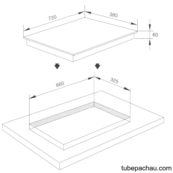 Bếp từ đôi Malloca MH-02I TB lắp âm