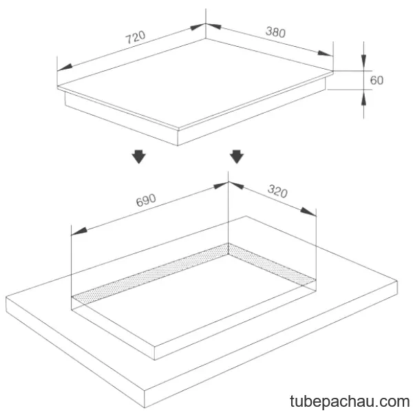 Bếp từ kết hợp hồng ngoại Malloca MH-02IR TB kính âm 1 điện 1 từ