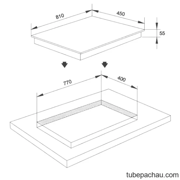 Bếp từ kết hợp hồng ngoại Malloca MH-03IRB BR kính âm 2 từ 1 điện