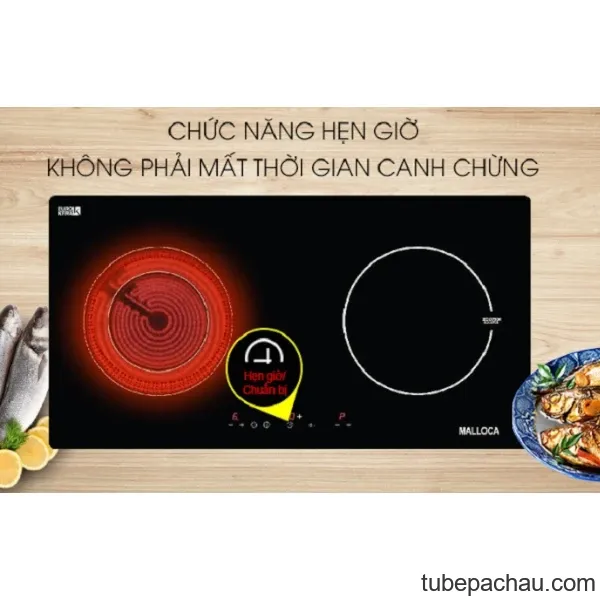 Bếp từ kết hợp hồng ngoại Malloca MH02IR
