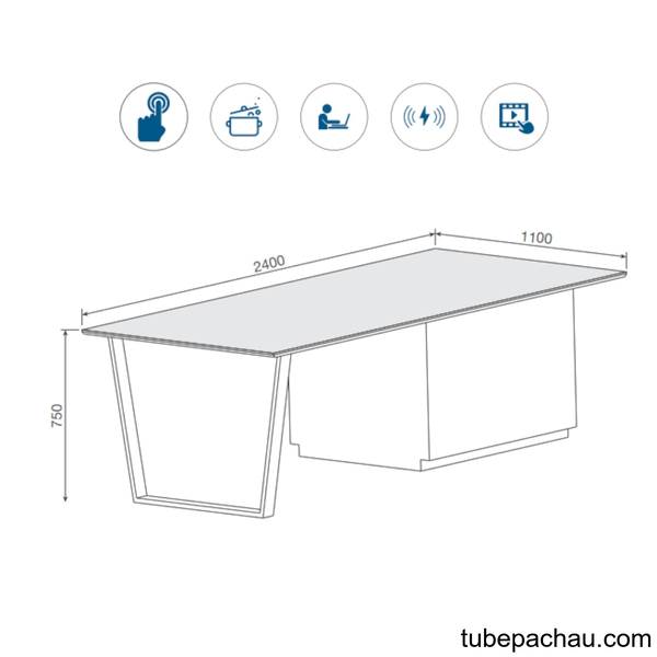 Bếp từ Malloca 4 vùng nấu VERSATIS-CONCEPT lắp âm