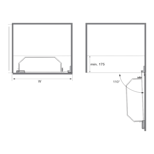 Bộ Kệ Đựng Thực Phẩm 450mm Tandem Side Hafele 545.02.230
