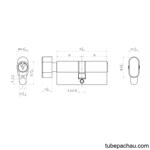 Bộ Khóa Tay Nắm Cửa DIY Set A Hafele 499.63.603