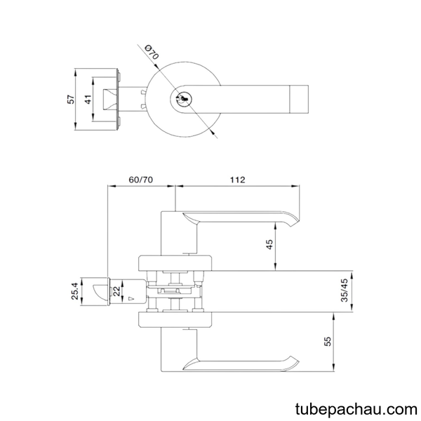 Bộ Khóa Tay Nắm Cửa Toilet Hafele 499.63.971