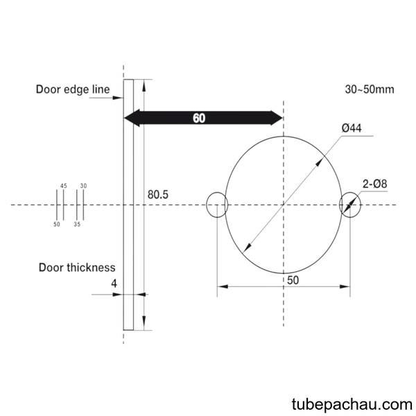 Bộ Khóa Tay Nắm Gạt 2 Chức Năng Hafele 489.10.820