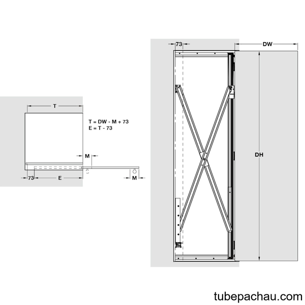 Bộ Phụ Kiện Cửa 30Kg Concepta Hafele 408.30.046
