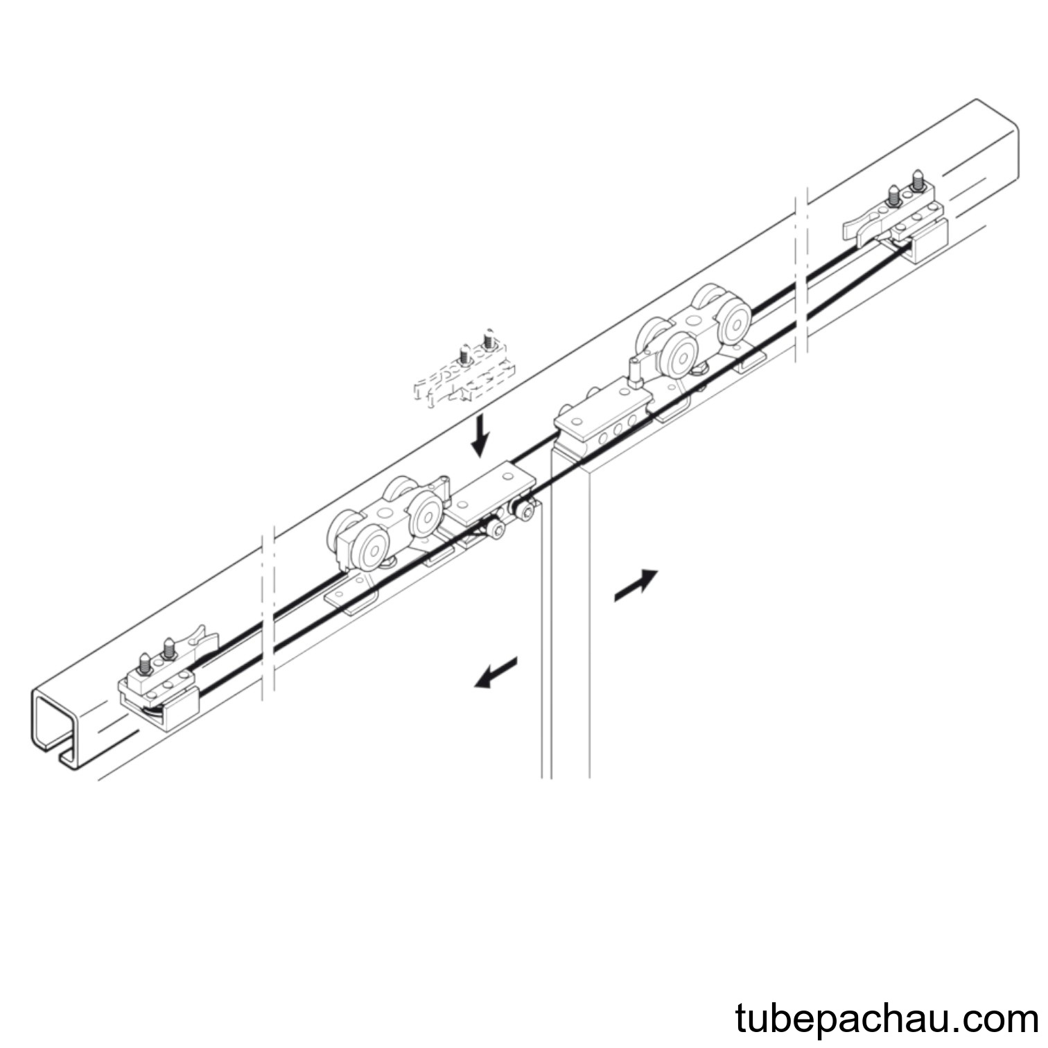 Bộ Phụ Kiện Cửa Trượt Đồng Bộ Cho Classic P Hafele 940.44.002