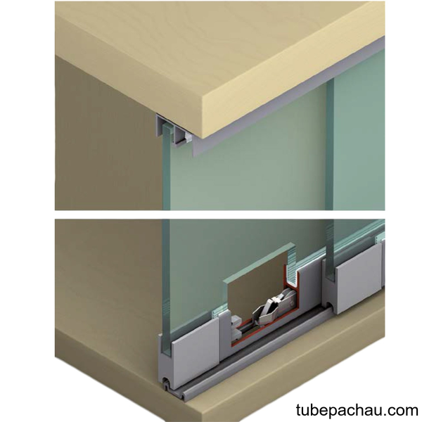 Bộ Phụ Kiện Cửa Trượt Tủ Kính Hafele Slido Design 25IFG