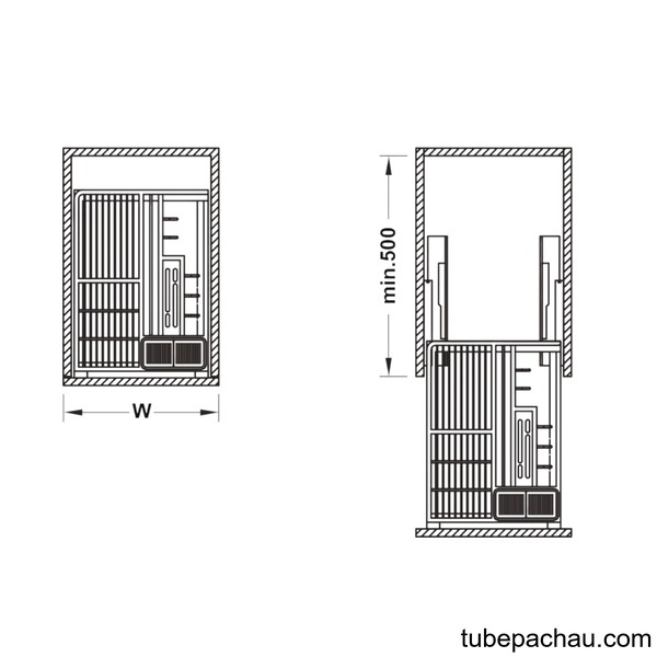 Bộ Rổ Đa Năng Rome Series 400mm Hafele 549.34.055