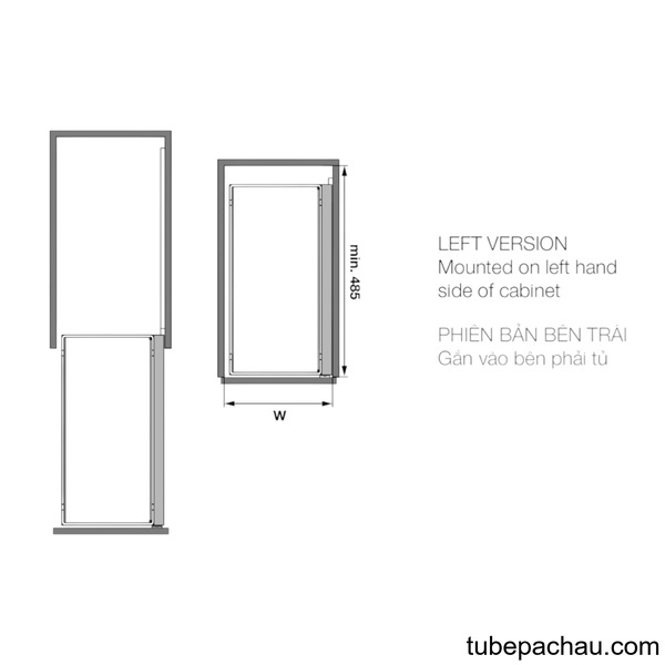 Bộ Rổ Kéo Comfort II 250mm Trái Hafele 545.53.961