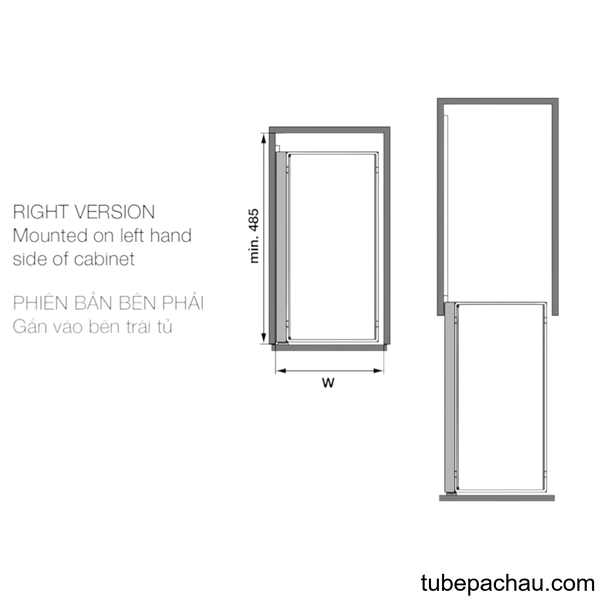Bộ Rổ Kéo Comfort II 300mm Phải Hafele 545.53.964