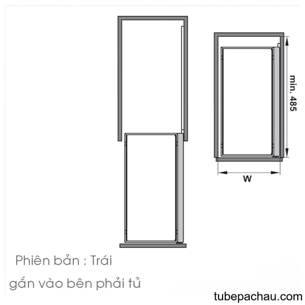 Bộ Rổ Kéo Comfort II 300mm Trái Hafele 545.53.763