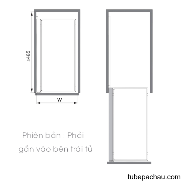 Bộ Rổ Kéo Comfort II Mở Phải 300mm Hafele 545.53.762