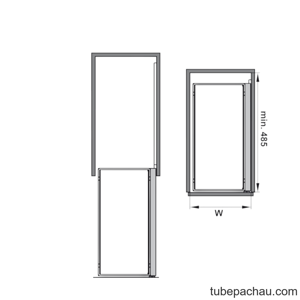 Bộ Rổ Kéo Comfort II Mở Trái 250mm Hafele 545.53.761
