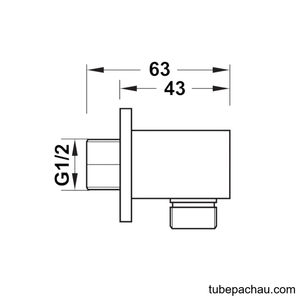 Bộ Tiếp Nước Dạng Vuông Hafele 485.60.061