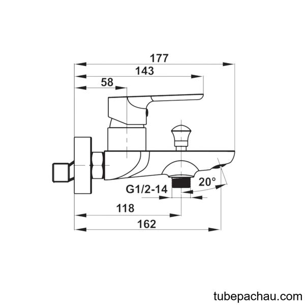 Bộ Trộn Nổi 2 Đường Nước Uni Hafele 495.61.130