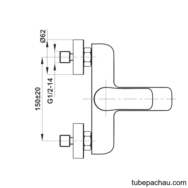 Bộ Trộn Nổi 2 Đường Nước Uni Hafele 495.61.130