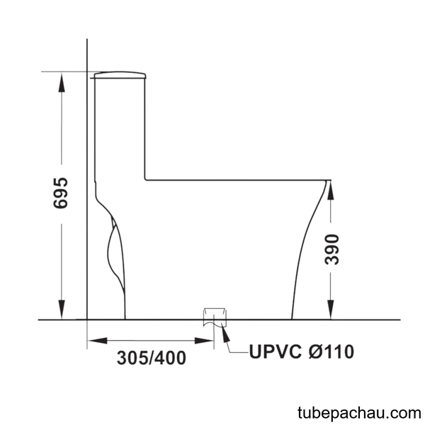 Bồn Cầu 1 Khối Sapporo Hafele 588.79.406