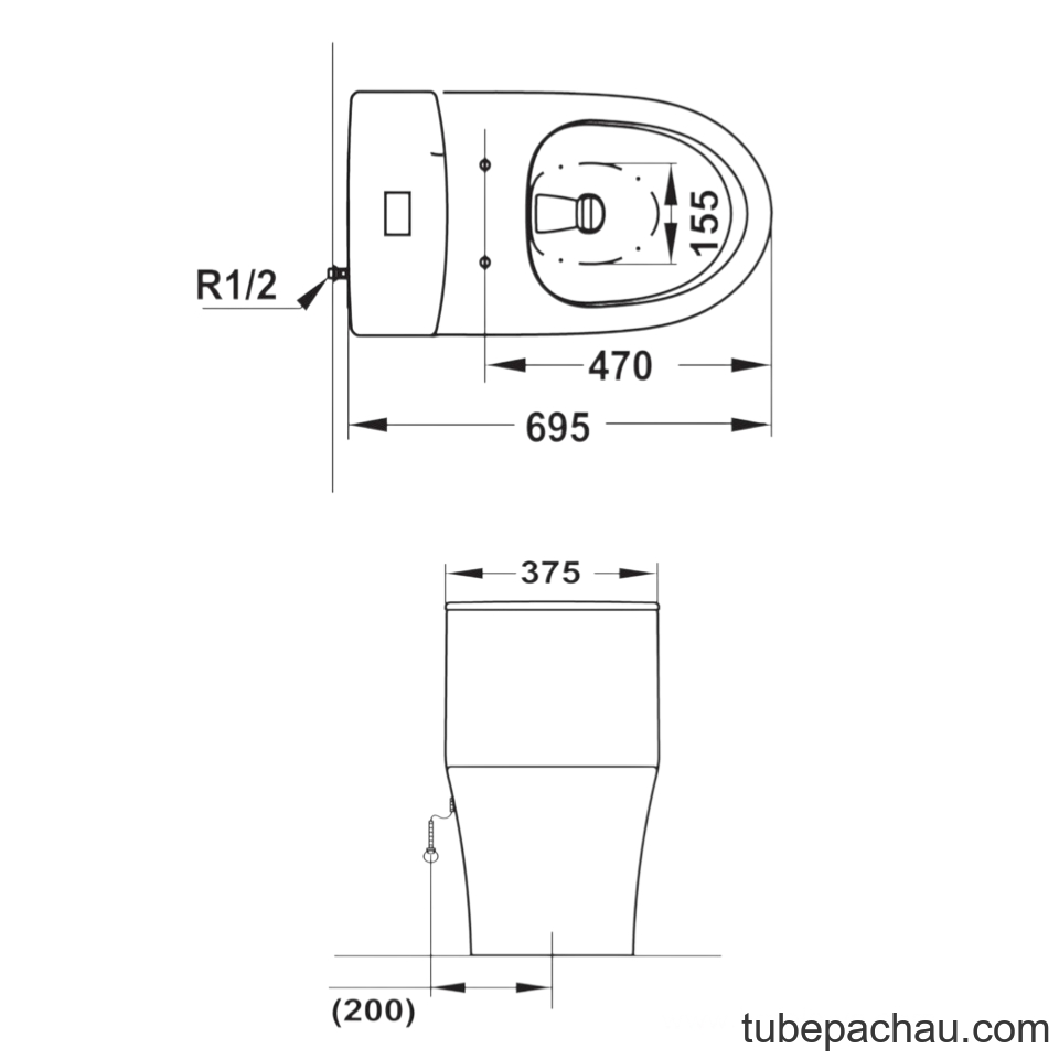 Bồn Cầu 1 Khối Sapporo Hafele 588.79.407