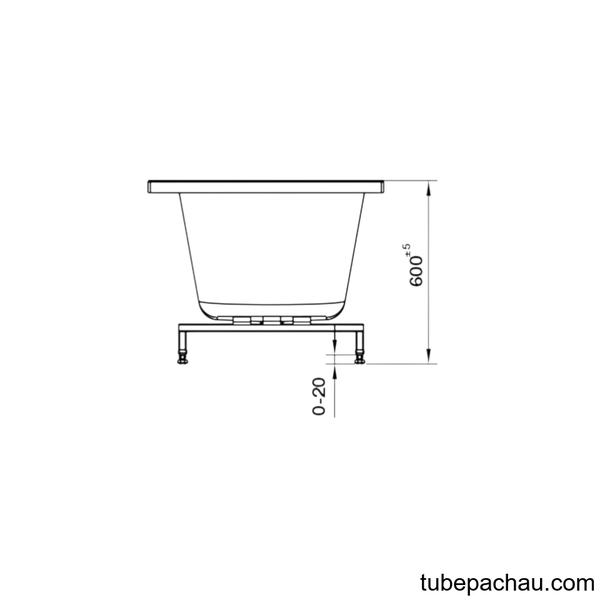 Bồn Tắm Âm Hình Bầu Dục Nagoya 1500 Hafele 588.79.601
