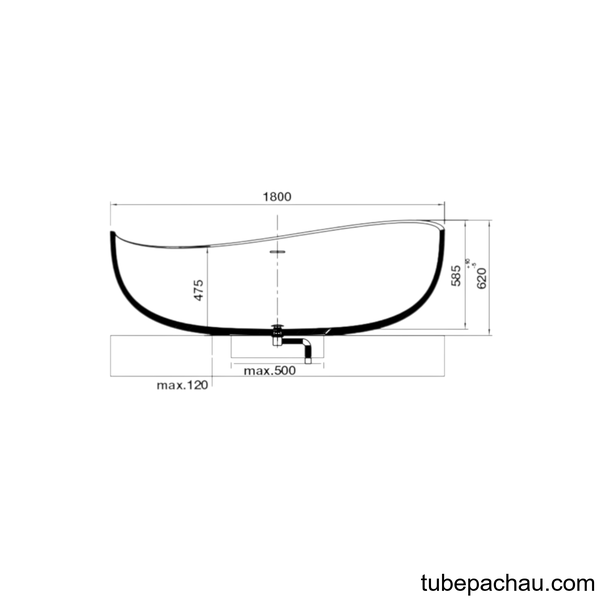 Bồn Tắm Đặt Sàn HVN8015 Hafele 588.87.600