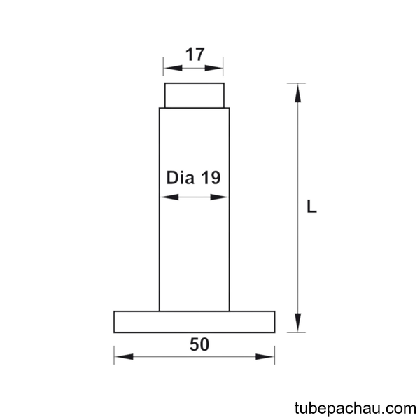 Chặn Cửa Gắn Tường 100mm Hafele 937.13.540