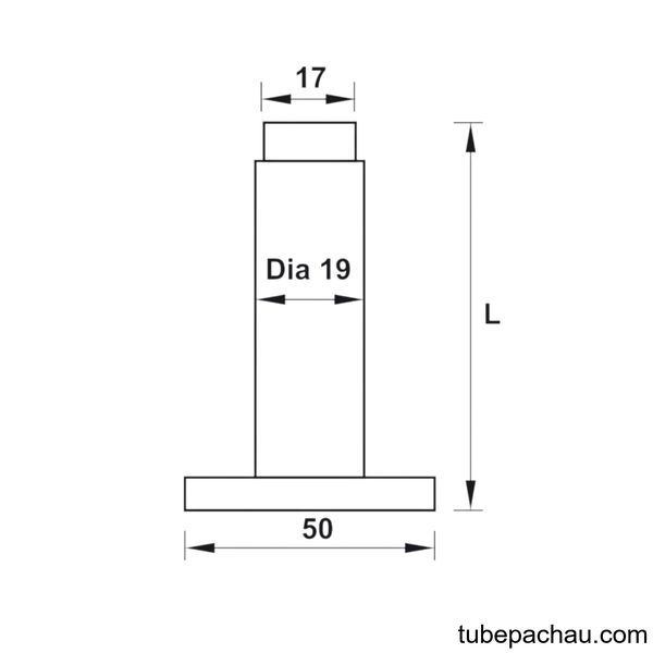 Chặn Cửa Gắn Tường 82mm Hafele 937.13.530