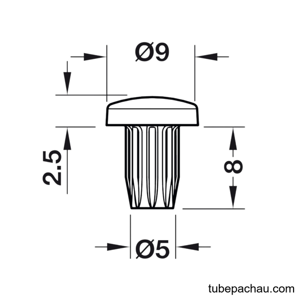 Chặn Cửa Giảm Ồn Lắp Qua Lỗ Khoan Hafele 356.20.460