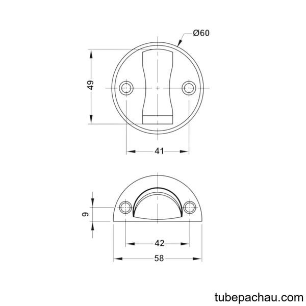 Chặn Cửa Nam Châm Hafele 938.30.030