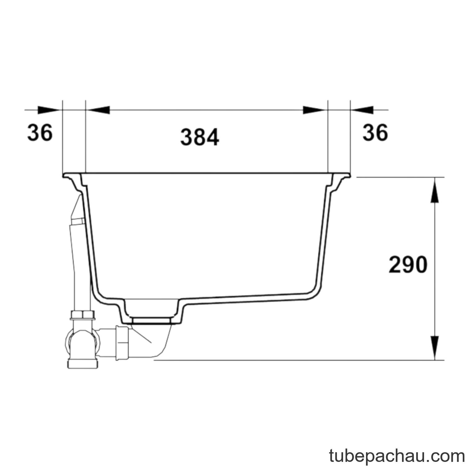 Chậu Đá HS20-GED1S80 Hafele 570.30.500
