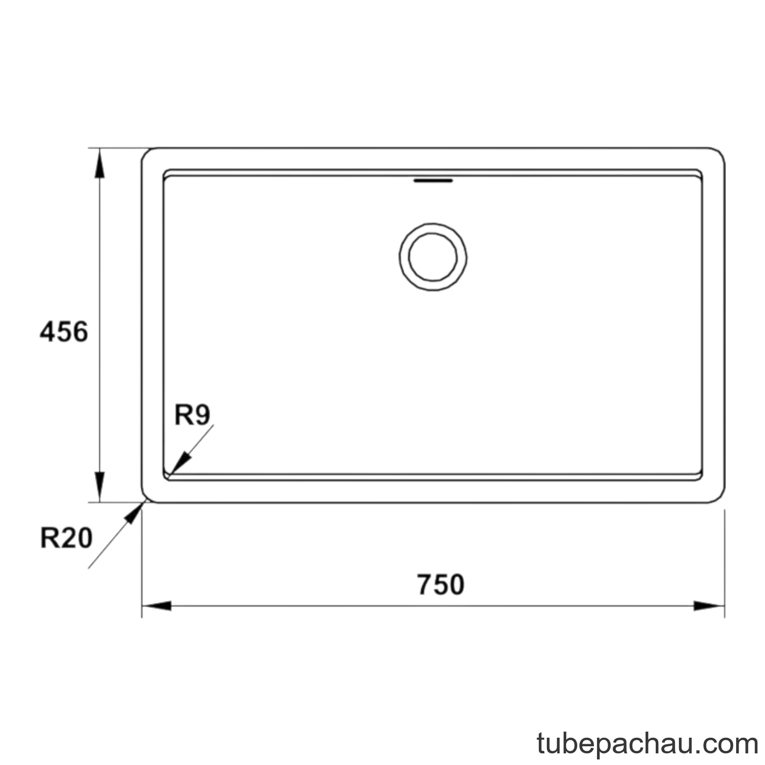 Chậu Đá HS20-GED1S80 Hafele 570.30.800