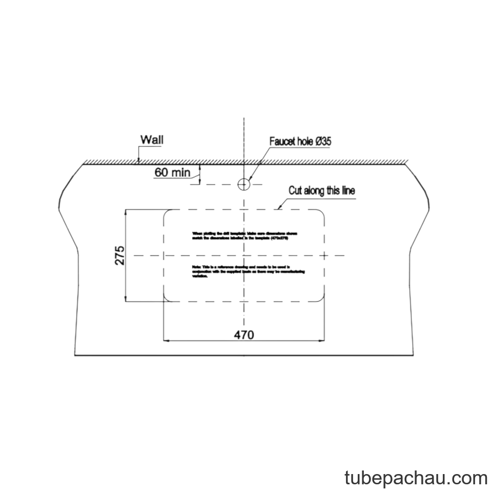 Chậu Lavabo Âm Bàn Sapporo 545 Hafele 588.79.014