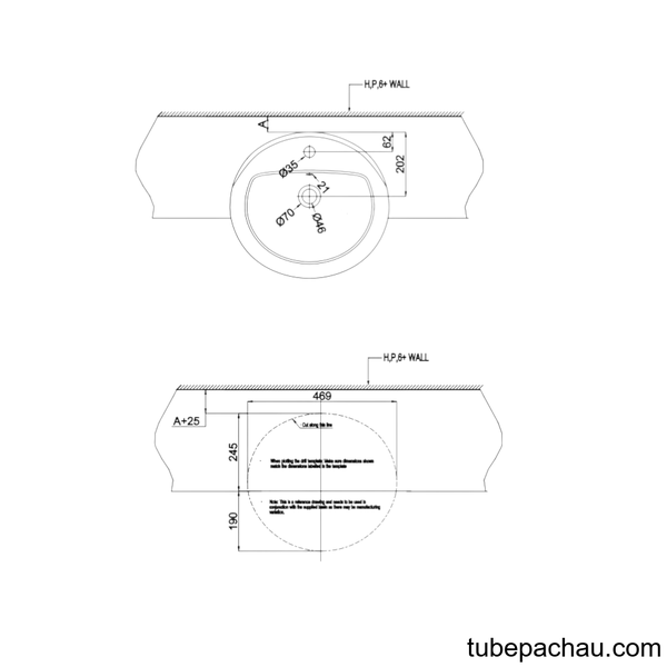 Chậu Lavabo Bán Âm Sapporo Hafele 588.79.041