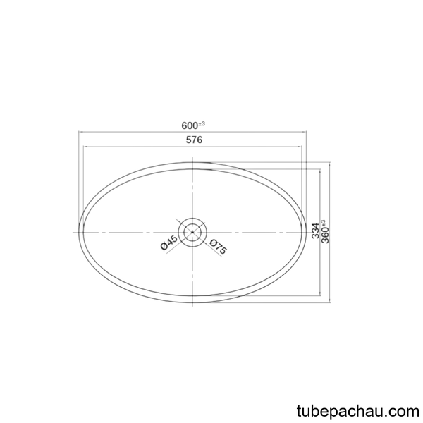Chậu Lavabo đặt bàn HVN2013 Hafele 588.87.402