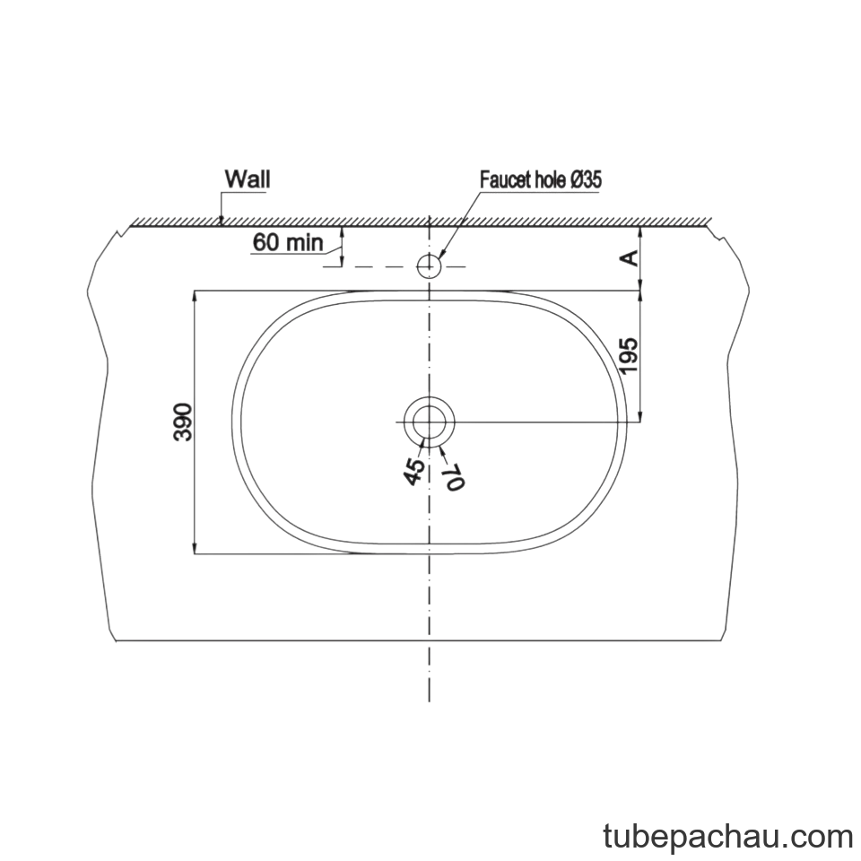 Chậu Lavabo Đặt Bàn Sapporo 585 Hafele 588.79.030