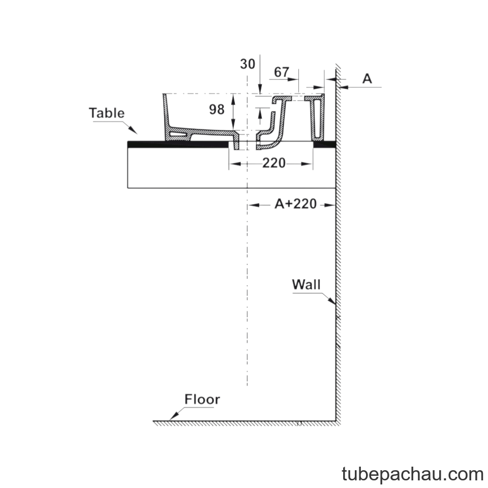 Chậu Lavabo Sứ Đặt Bàn Sapporo 500 Hafele 588.79.032
