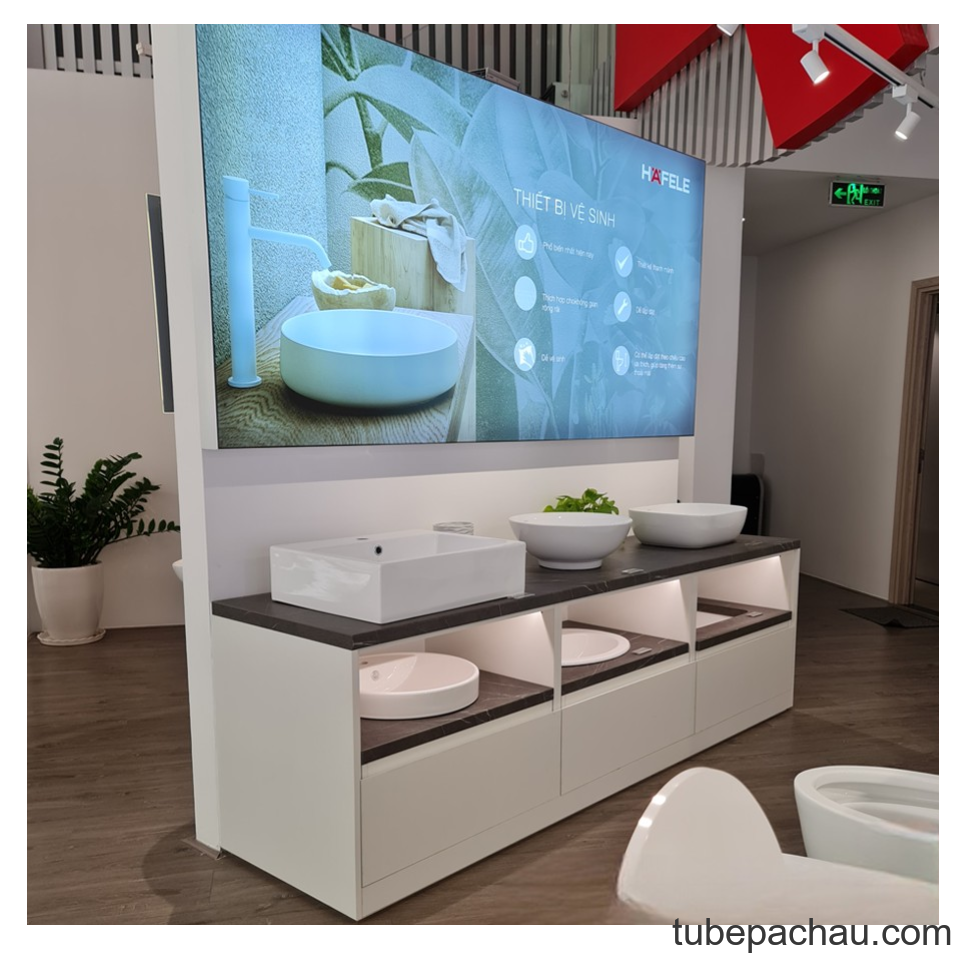 Chậu Lavabo Sứ Đặt Bàn Sapporo 500 Hafele 588.79.032