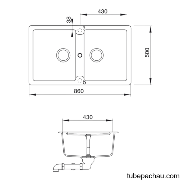 Chậu Rửa ANTONIUS HS-GD8650 Hafele 570.36.500
