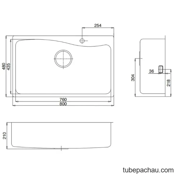 Chậu rửa bát Kluger KT8050FB – S80 Plus