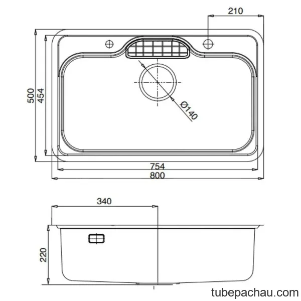 Chậu rửa bát Kluger KT8050FB – S80 Plus