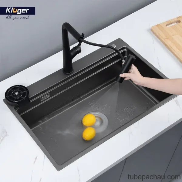 Chậu rửa bát 1 hố Kluger KWU8161FB-S76 Plus