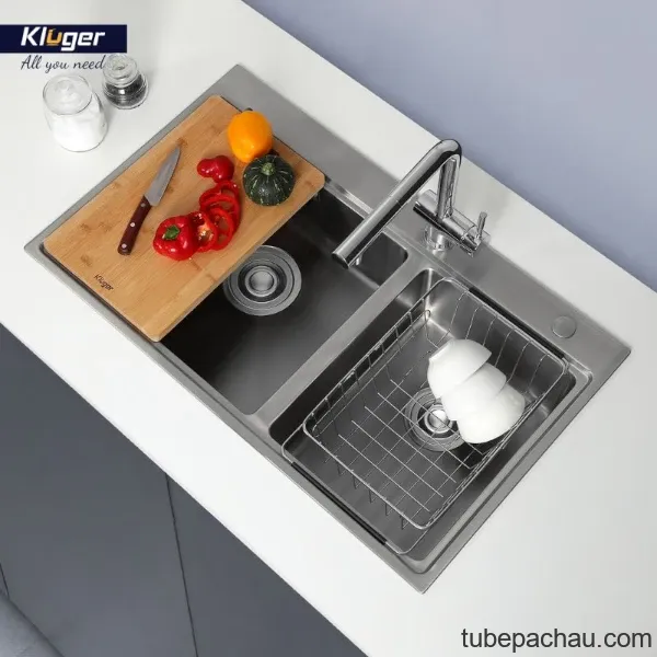 Chậu rửa bát 2 hố Kluger KW8211S-S84