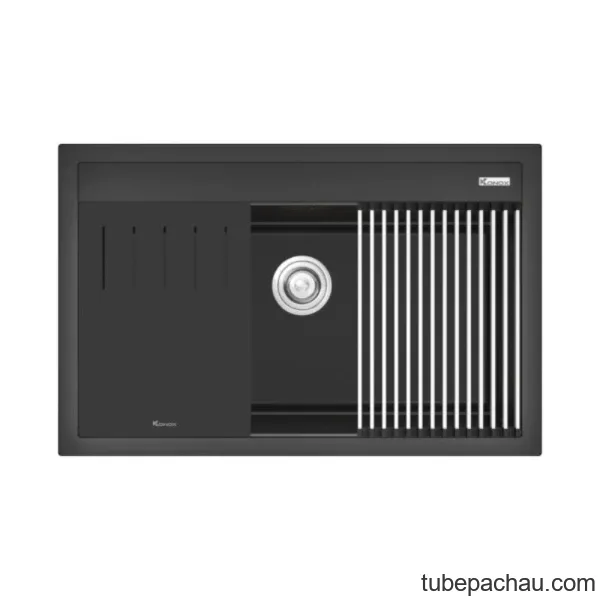 Chậu rửa bát đá 1 hố Konox Terra 790S Black